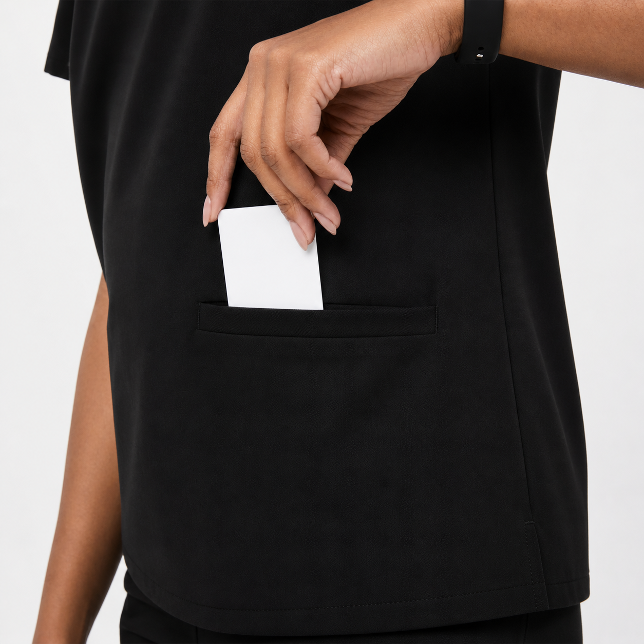 Women's Everyday Flex 2-Way Stretch Black Scrub Set
