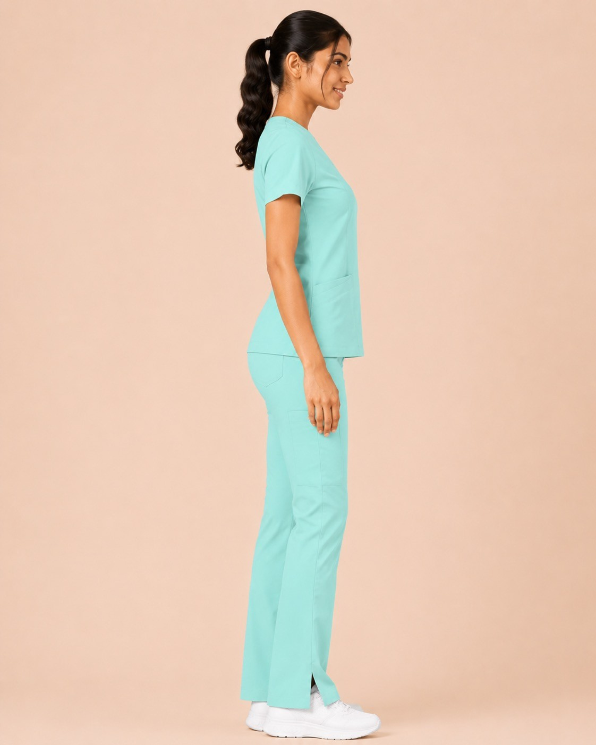 Women's Mint Green Butter Luxe 4 Way Stretch Scrub Set