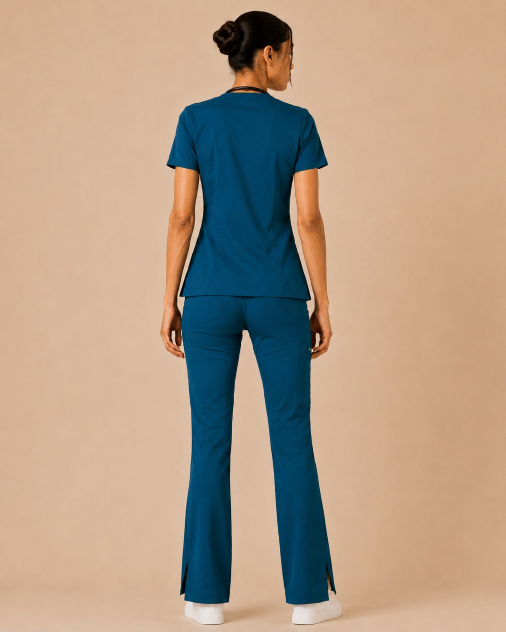 Women's Teal Butter Luxe 4 way stretch Scrub Top