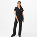 Women's Everyday Flex 2-Way Stretch Black Scrub Set