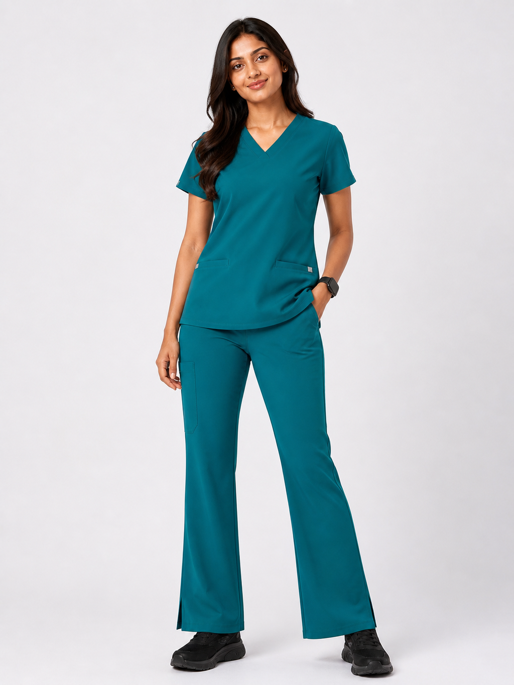 Women's Everyday Flex 2-Way Stretch Teal Scrub Set