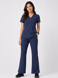 Women's Everyday Flex 2-Way Stretch Navy Blue Scrub Set