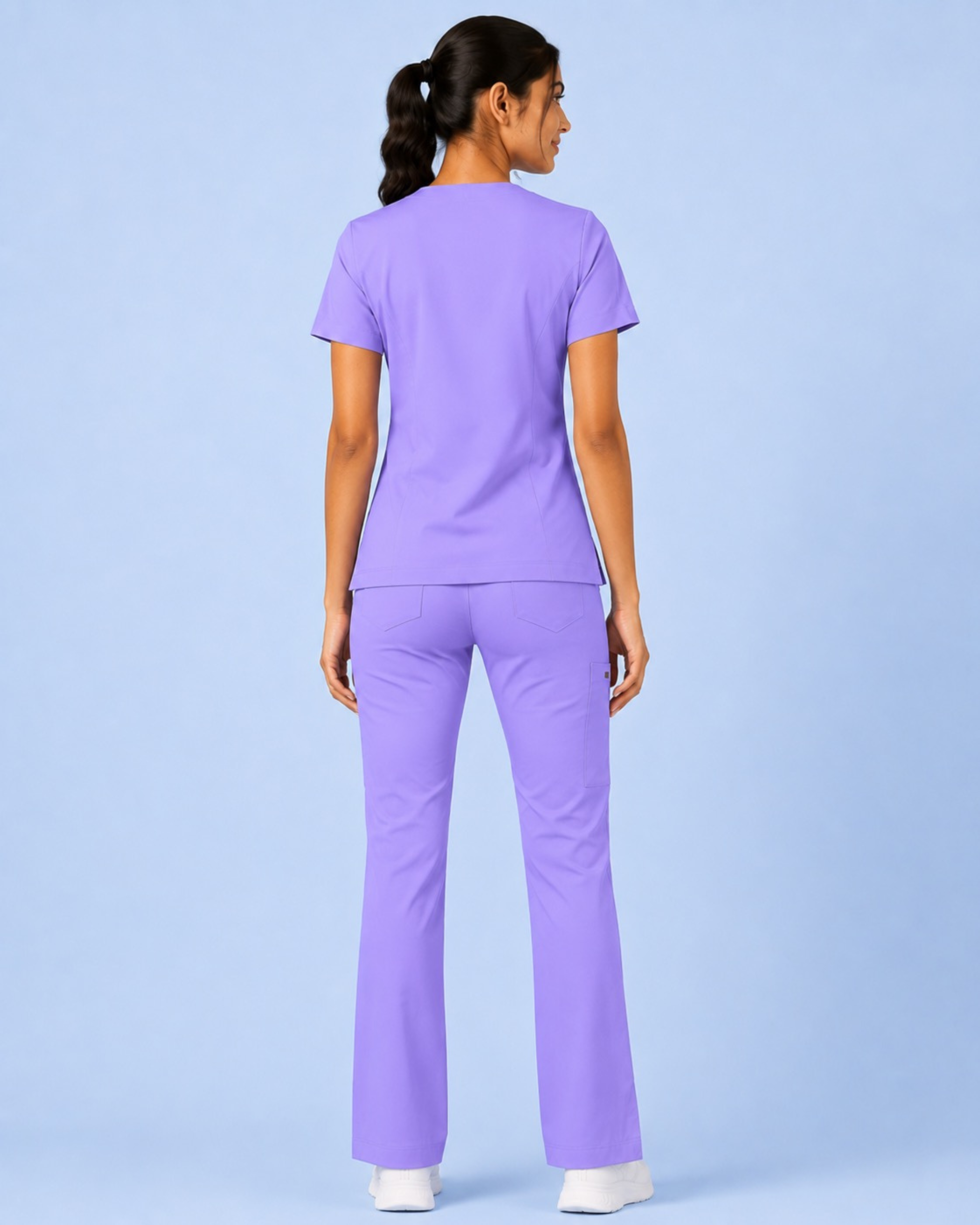 Women's Lavender Butter Luxe 4 way stretch Scrub Top