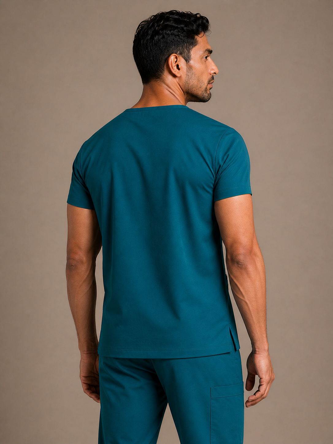 Men Butter Luxe 4 way stretch Teal Scrub Top