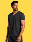 Men Butter Luxe 4 way stretch Black Scrub Top