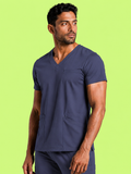 Men Butter Luxe 4 way stretch Navy Blue Scrub Top