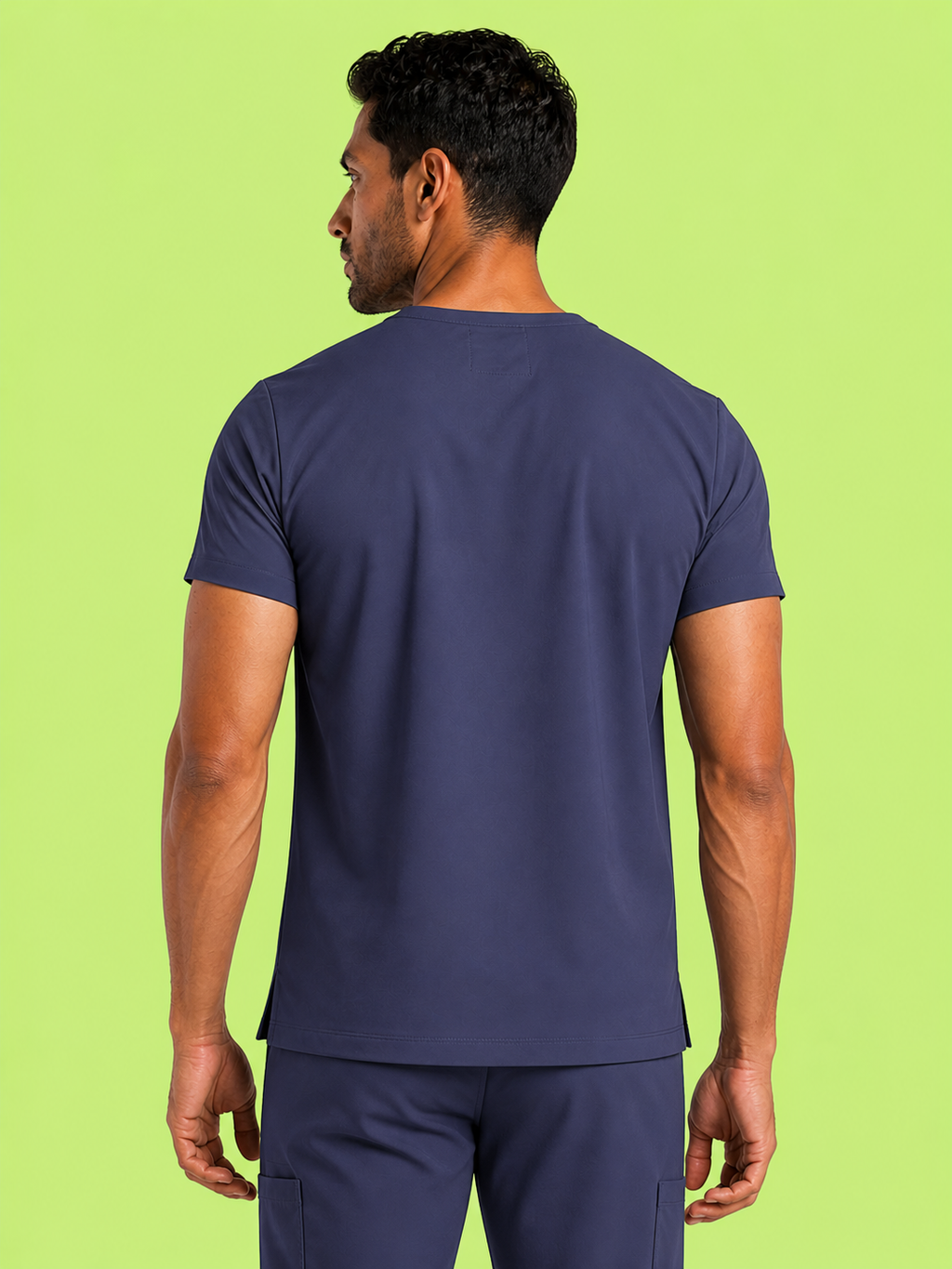 Men Butter Luxe 4 way stretch Navy Blue Scrub Top