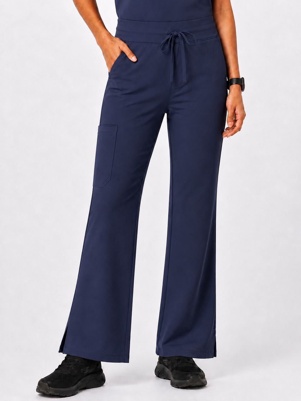 Women's Everyday Flex 2-Way Stretch Navy Blue Scrub Set