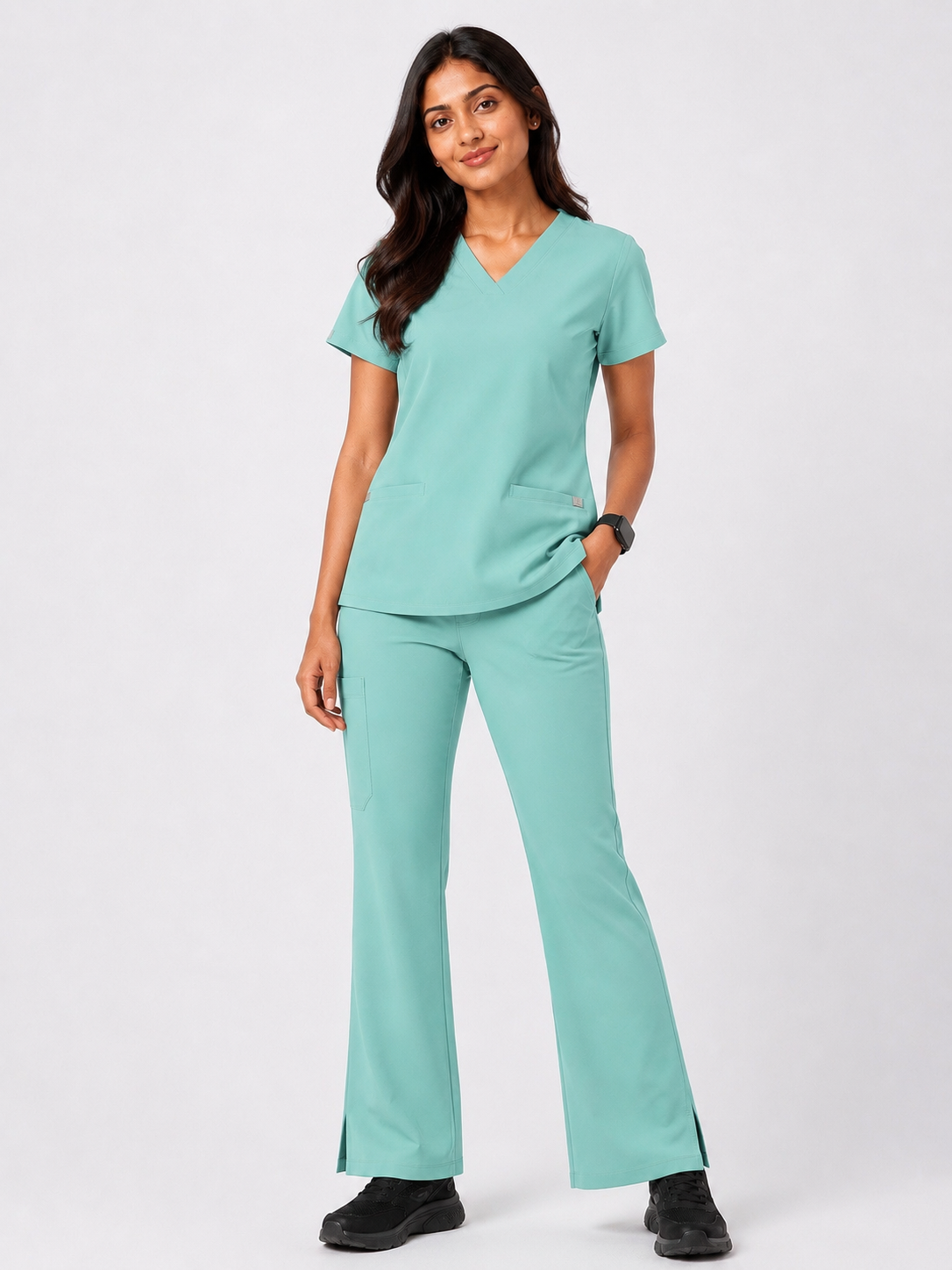 Women's Everyday Flex 2-Way Stretch Mint Green Scrub Set