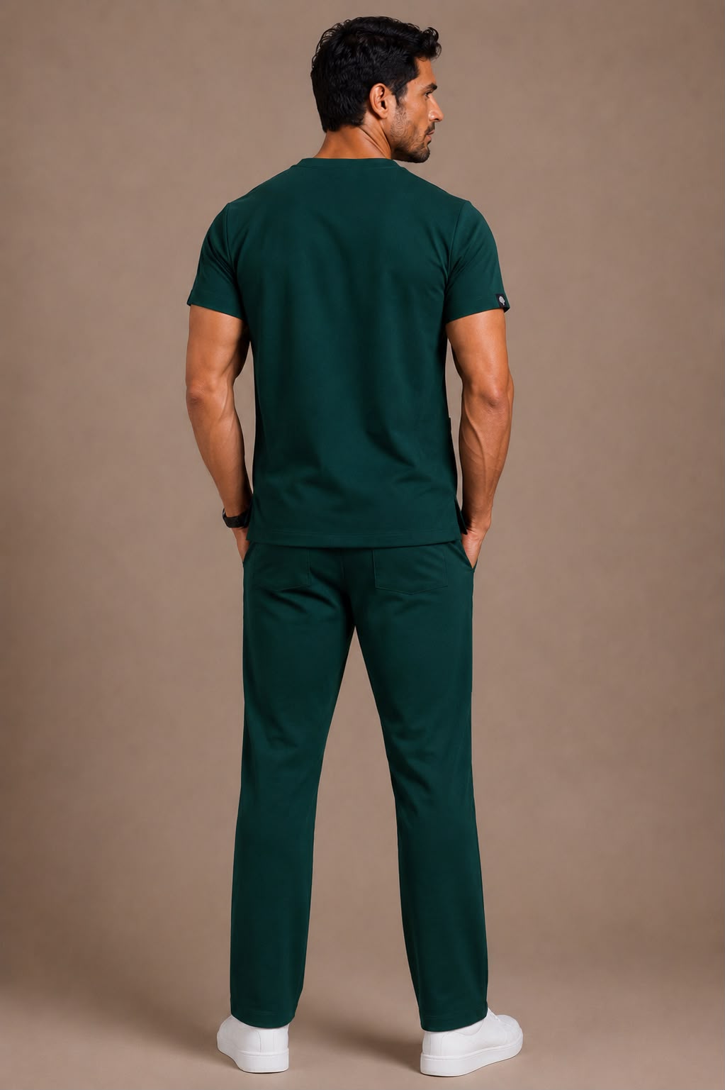 DrMyelin Green Butter Luxe Scrub Set Men's - Side View