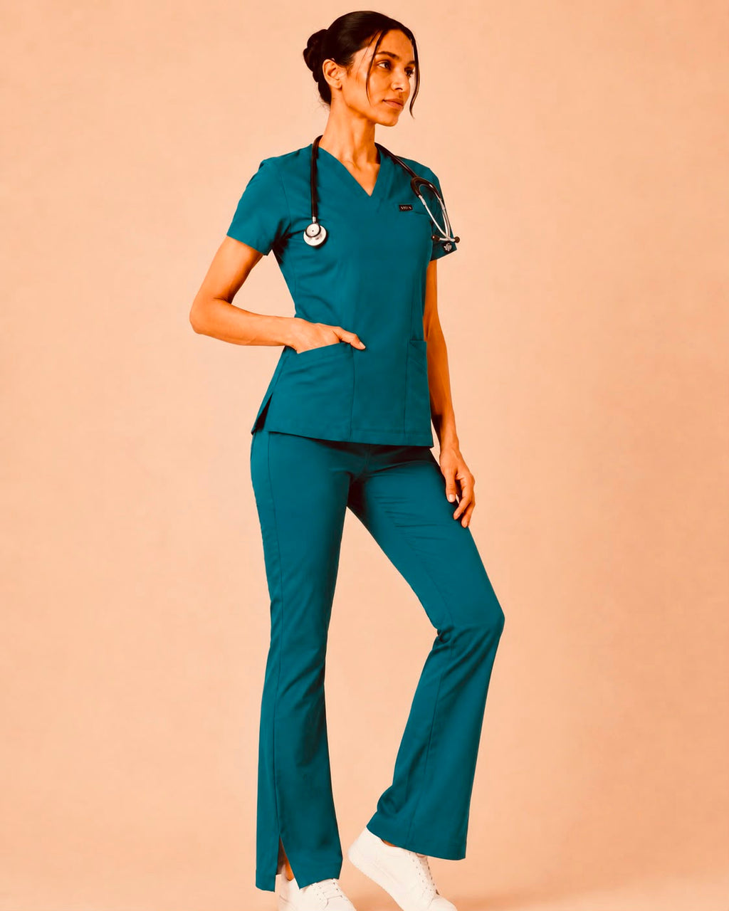 Teal Butter Luxe 4 way stretch Scrub Set – Women