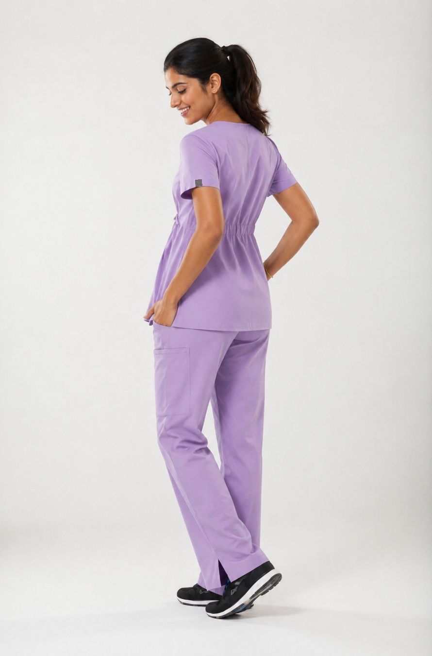 Lavender Women's Maternity Soft Scrub Set