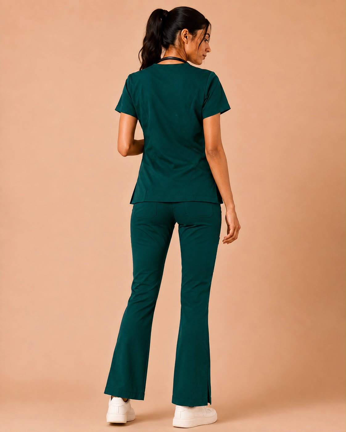 Bold Green Butter Luxe Scrub Set – Women – Front View