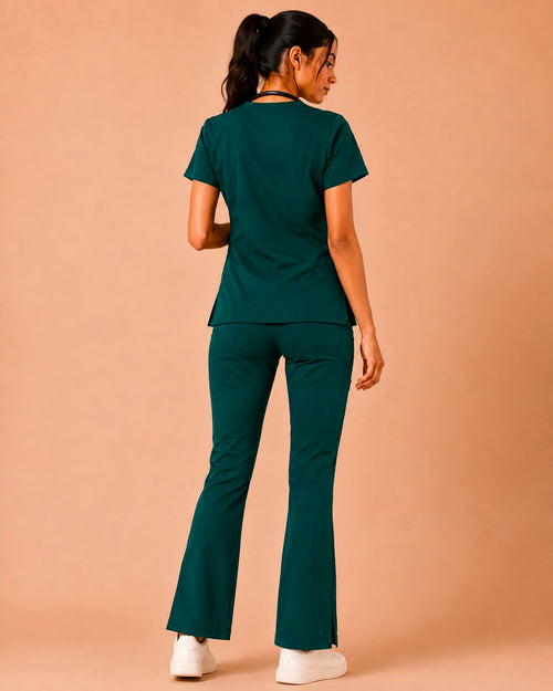 Bold Green Butter Luxe Scrub Set – Women – Front View